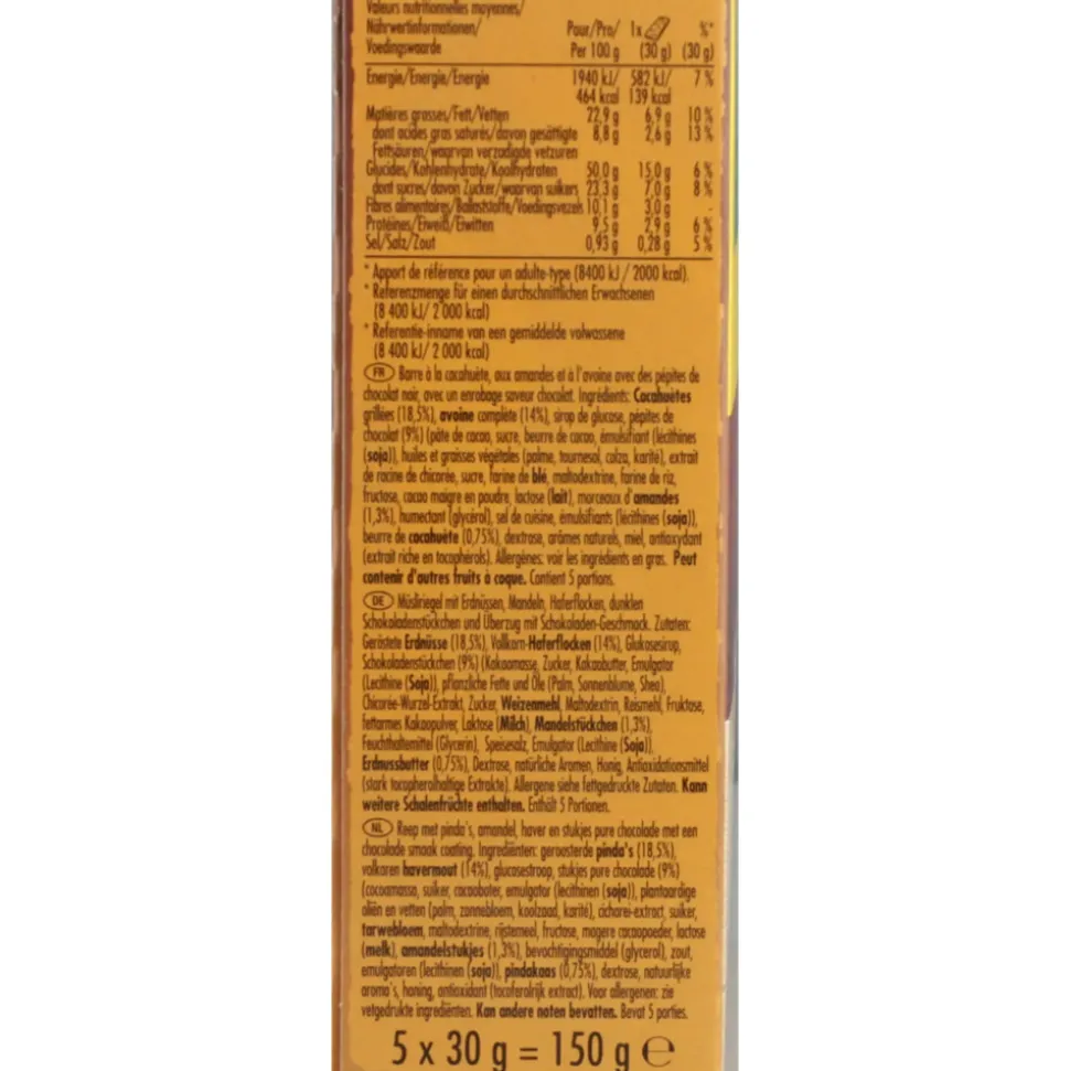 Nature Valley Sweet & Salty Nut Pure Chocolade 5 stuks