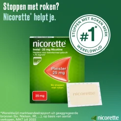 Nicorette Invisi 25 mg Nicotine Pleister 14 stuks