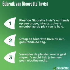 Nicorette Invisi 10 mg Nicotine Pleister 14 stuks