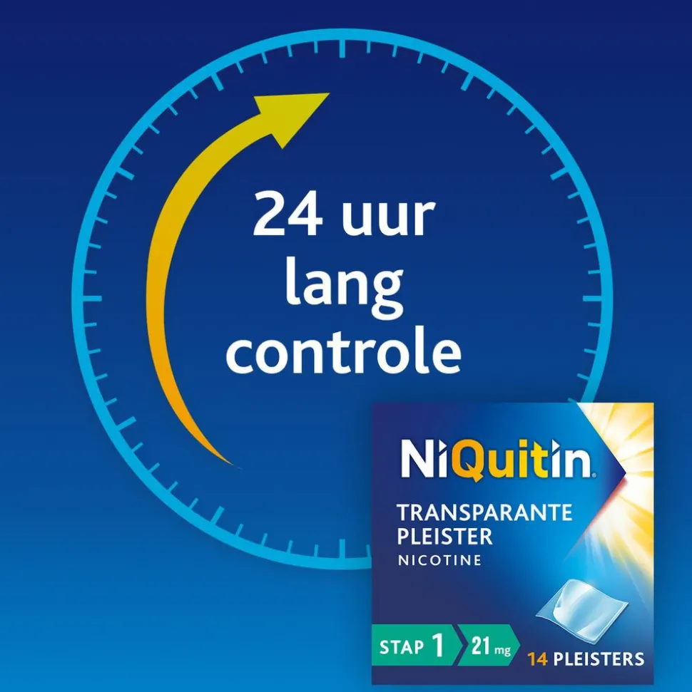 Niquitin Clear Nicotinepleisters 21 mg Stap 1 14 stuks