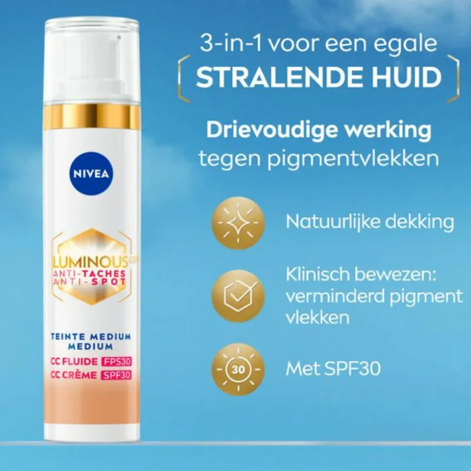 NIVEA Luminous630 CC Cream SPF 30 Medium 40 ml
