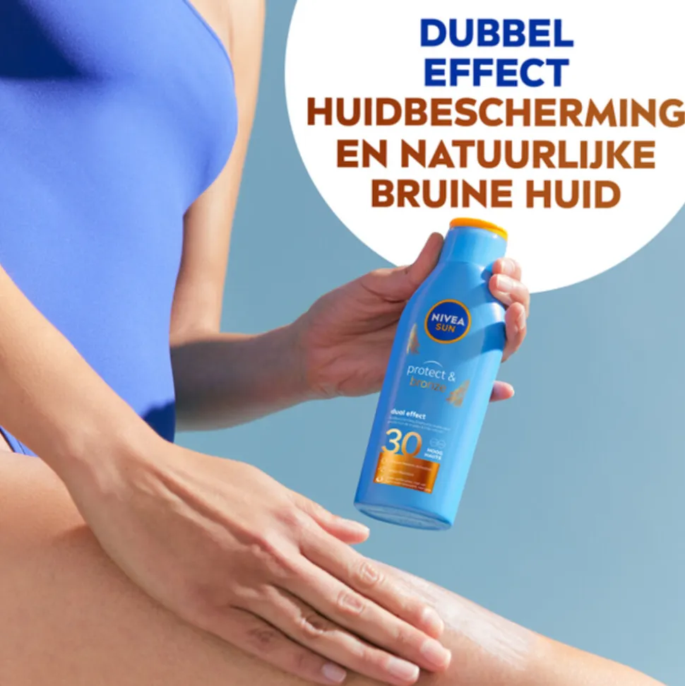 NIVEA Sun Protect & Bronze Zonnemelk SPF 30 200 ml