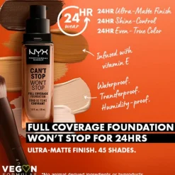 NYX Can't Stop Won't Stop Foundation Natural 30 ml