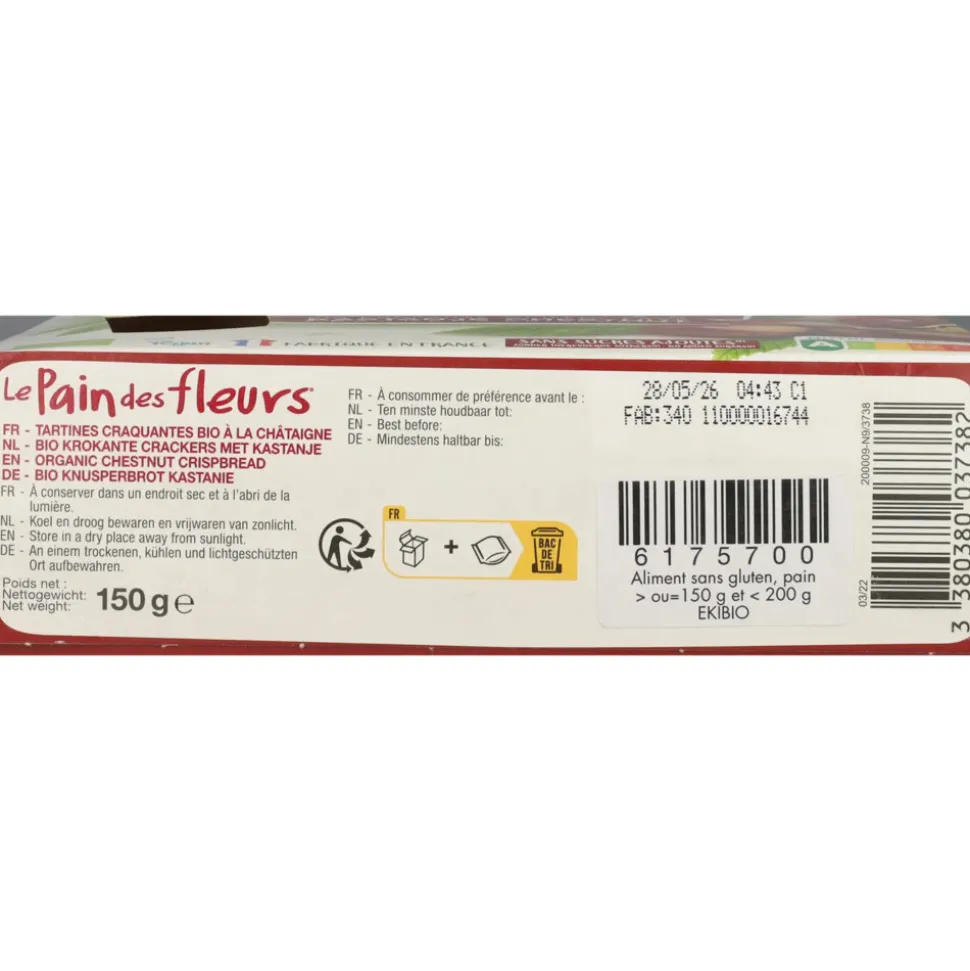 Pain fleur Crackers Kastanje 150 gr