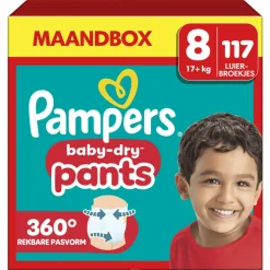 Pampers Baby Dry Luierbroekjes Maat 8 (17 kg+) 117 stuks