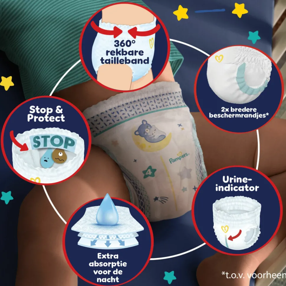 Pampers Baby Dry Night Pants Luierbroekjes Maat 4 (9kg-15kg) 180 stuks