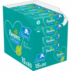 Pampers Billendoekjes Fresh Clean Navulpak 15x80 = 1200 stuks