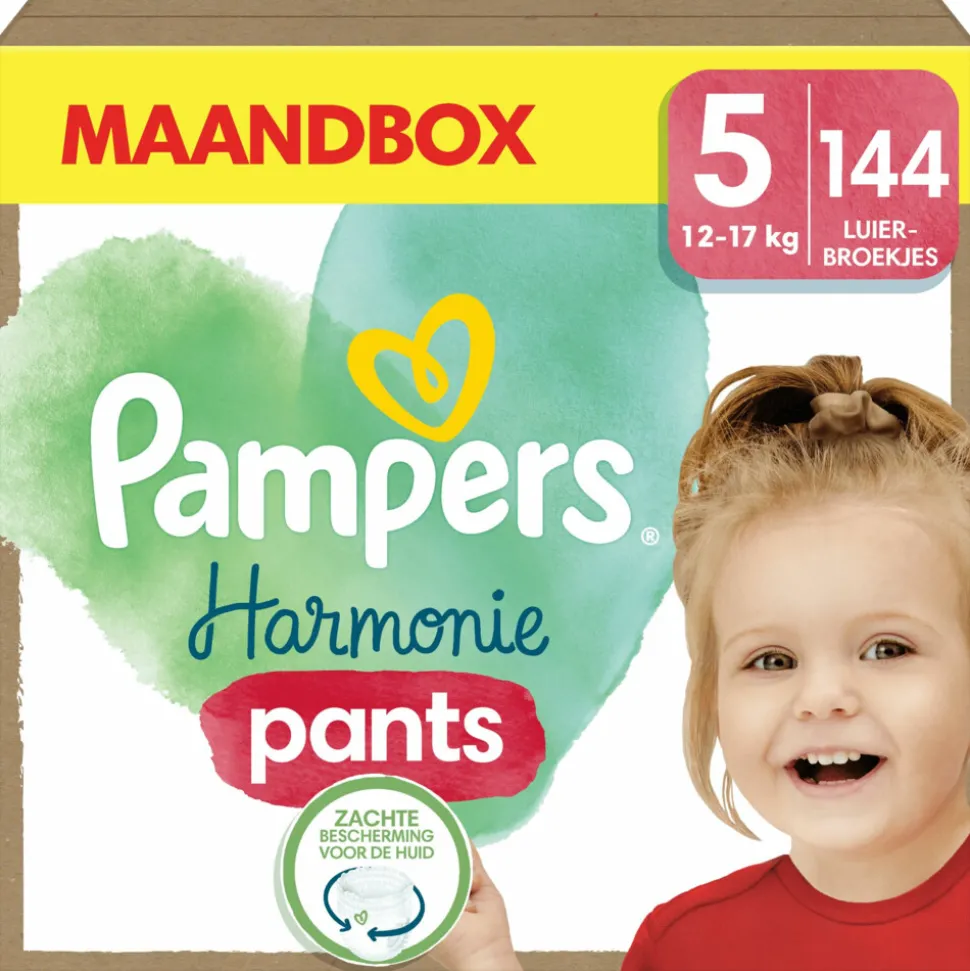 Pampers Harmonie Luierbroekjes Maat 5 (12-17 kg) 144 stuks