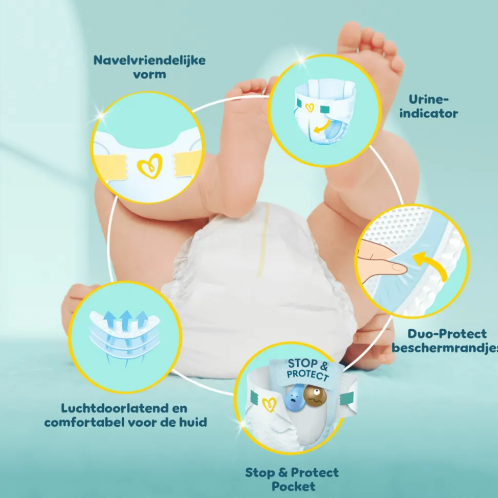 Pampers Premium Protection Luiers Maat 1 (2-5kg) 180 stuks