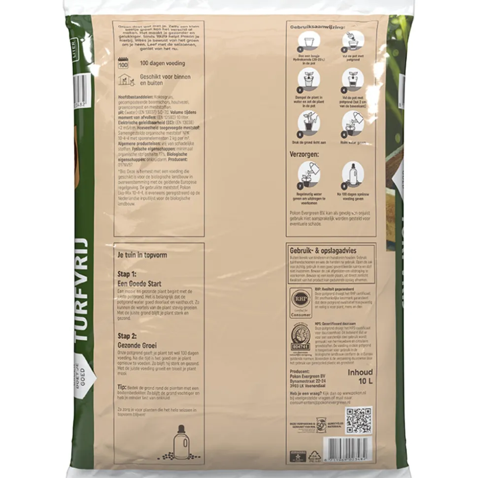 Pokon Bio Turfvrij Potgrond 10 liter