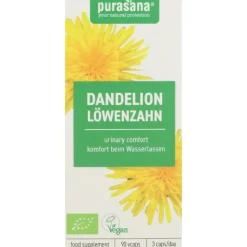 Purasana Single Plants Powders Paardenbloem Extract Bio 90 capsules