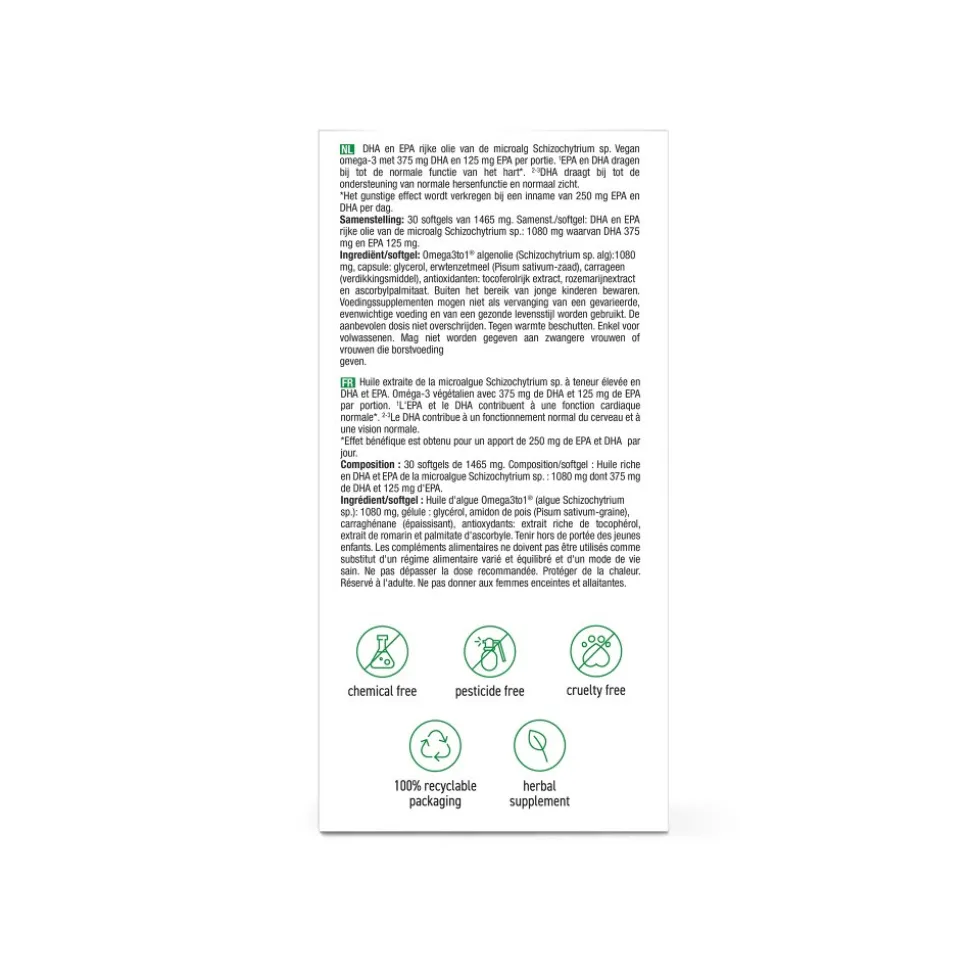 Purasana Vegan Omega-3 30 softgels