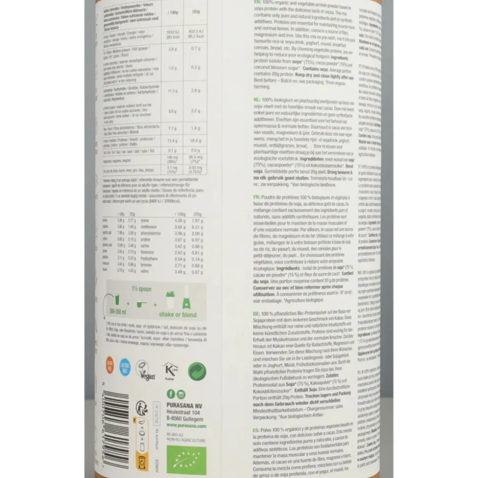 Purasana Vegan Soja Proteine cacao BIO 400 gr