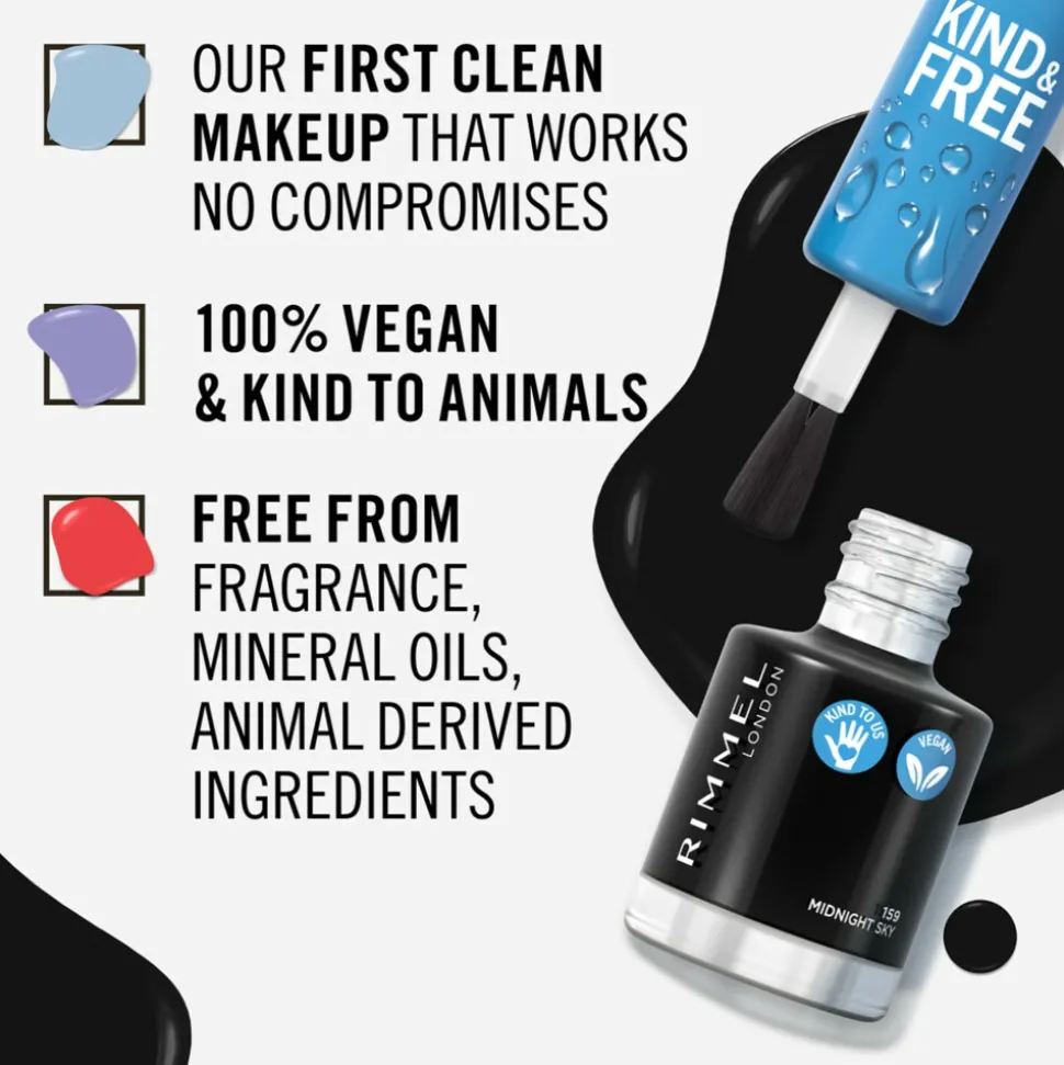 Rimmel KIND & FREE Vegan Nagellak 159 Midnight Sky 8 ml