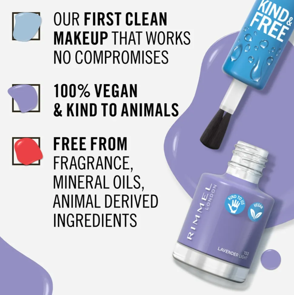Rimmel KIND & FREE Vegan Nagellak 153 Lavender Light 8 ml