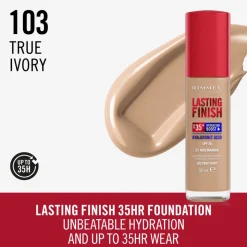 Rimmel Lasting Finish 35H Foundation True Ivory 103 30 ml