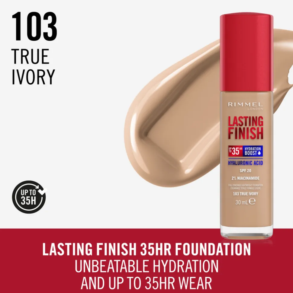 Rimmel Lasting Finish 35H Foundation True Ivory 103 30 ml