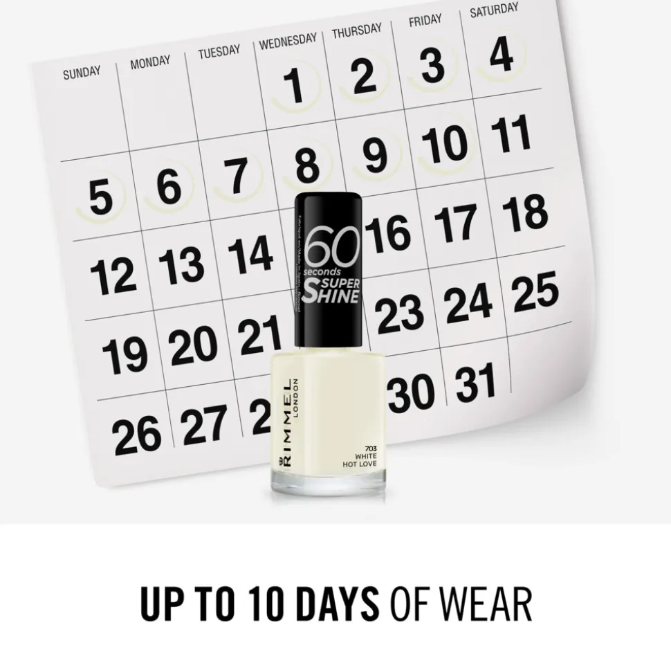 Rimmel Nagellak 60 Seconds SuperShine 703 White Hot Love 8 ml