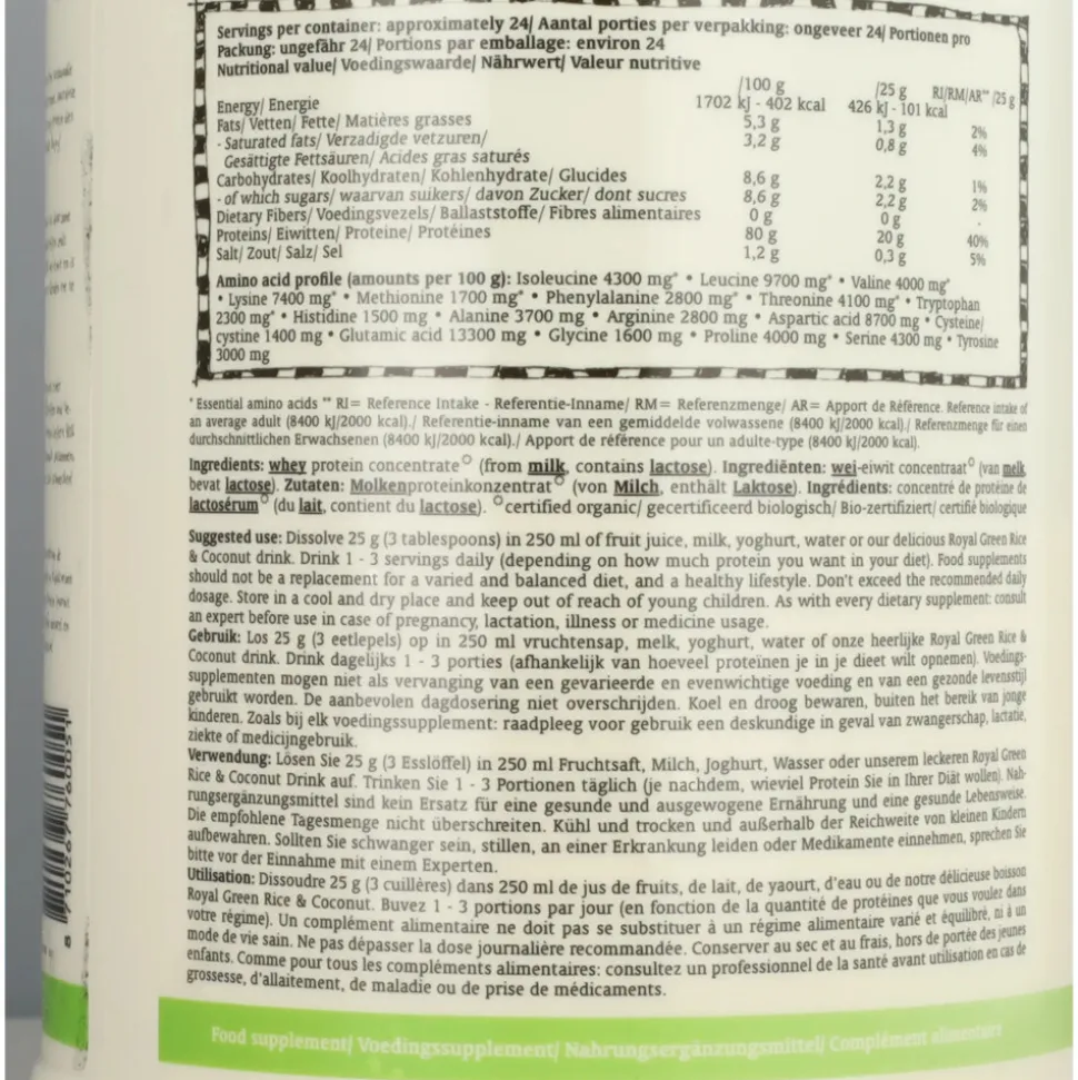 Royal Green Whey Proteine 600 gr