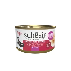 Schesir Kattenvoer Garnaal in Bouillon 70 gr