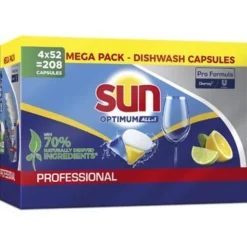 Sun Professional Vaatwastabletten all in one Optimum Professional Caps 4x 52 stuks