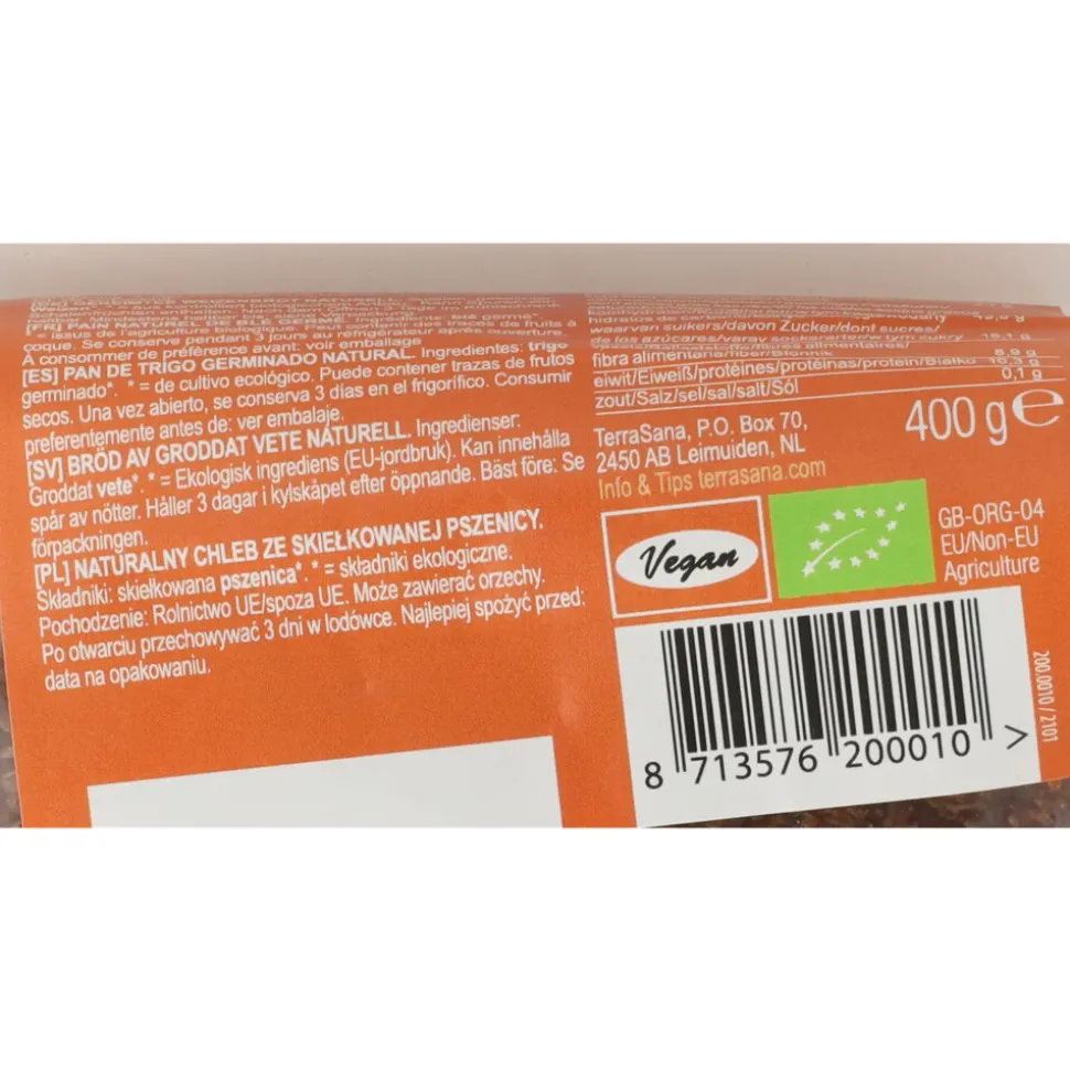 Terrasana Kiembrood Naturel Eko 400 gr