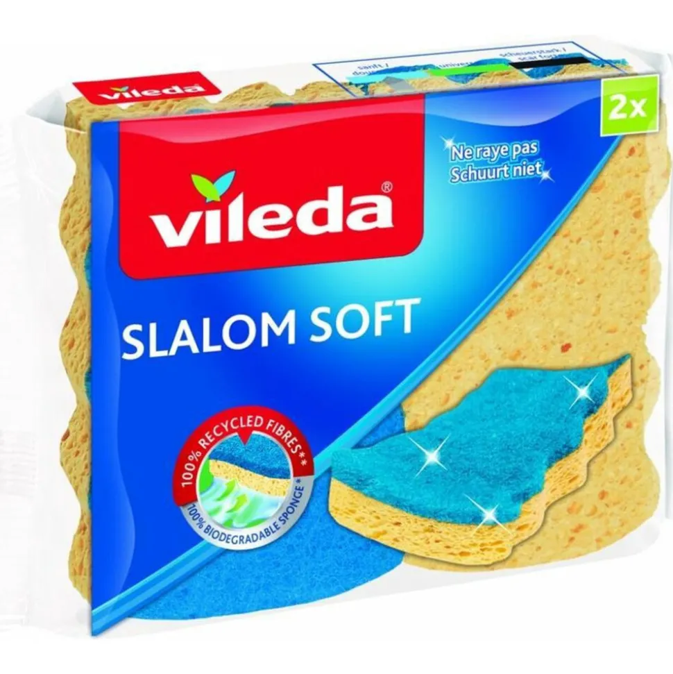 Vileda Schuursponsen Slalom Soft 4 stuks