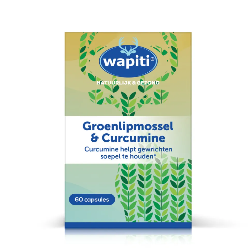 Wapiti Groenlipmossel Curcum 60 capsules