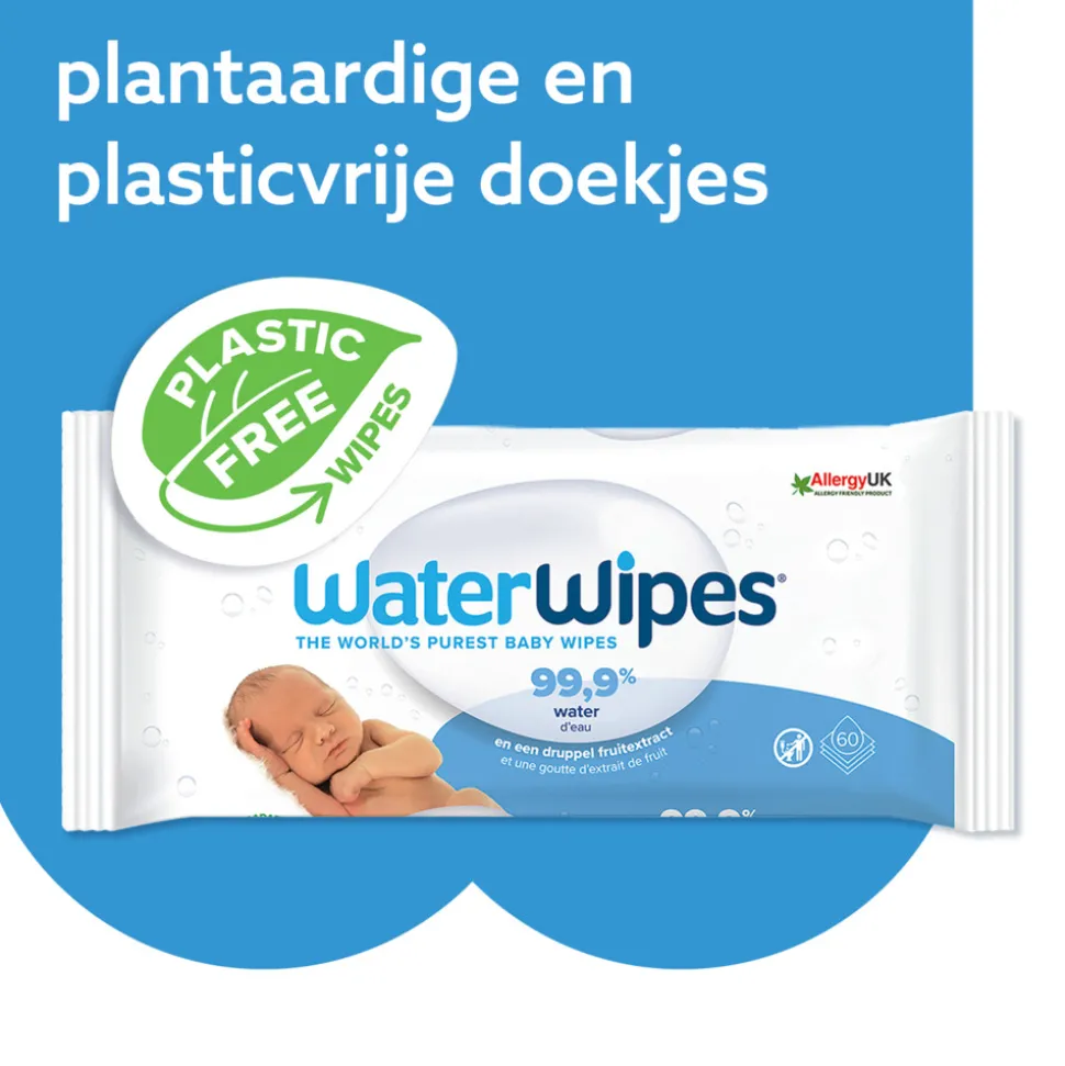 WaterWipes Billendoekjes 9x60 = 540 stuks