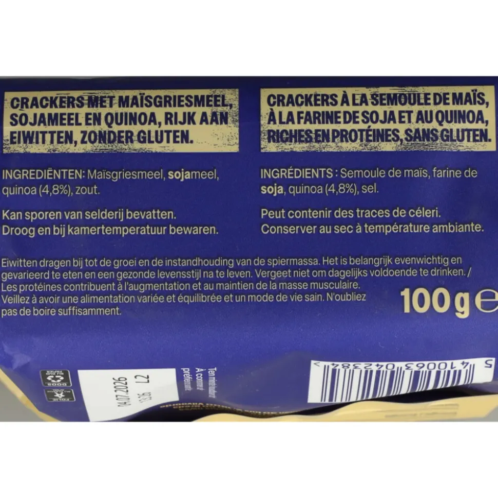 WeCare High Protein Crackers Quinoa 100 gr