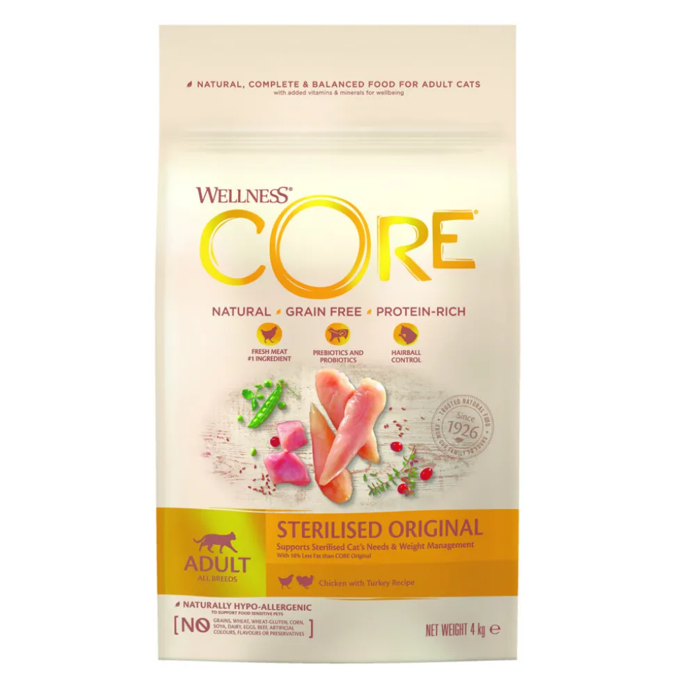 Wellness Core Kattenvoer Sterilised Kip - Kalkoen 4 kg