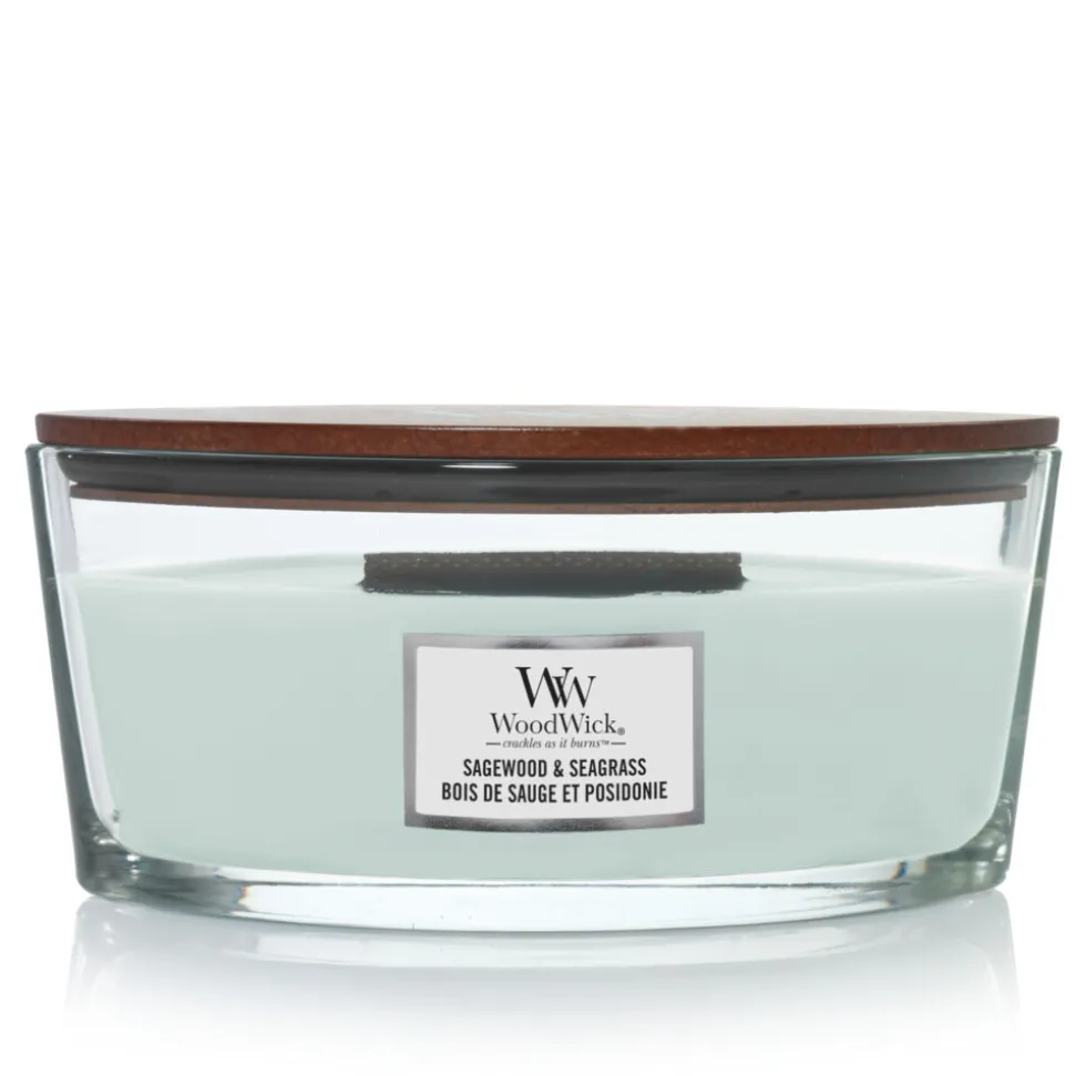 WoodWick Geurkaars Ellipse Sagewood & Seagrass 454 gr