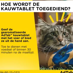 2x AdTab Anti Vlo en Teek Kauwtabletten Kat ><noscript><img width=