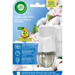 6x Air Wick Elektrische Luchtverfrisser Starter Kit Katoen & Orchidee 19 ml