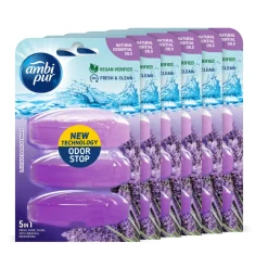 6x Ambi Pur Toiletblok Navulling Lavendel & Rozemarijn 3 stuks