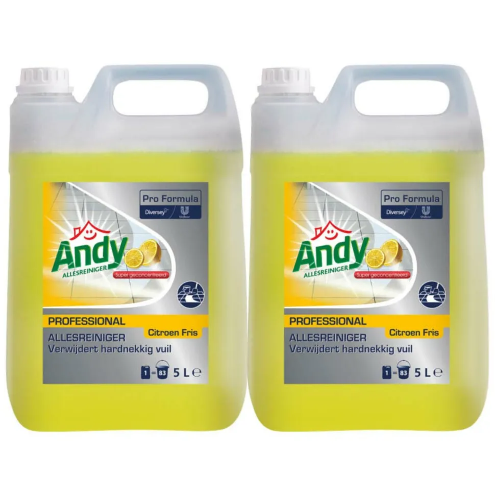 2x Andy Professional Allesreiniger Citroen Fris Pro Formula 5 liter