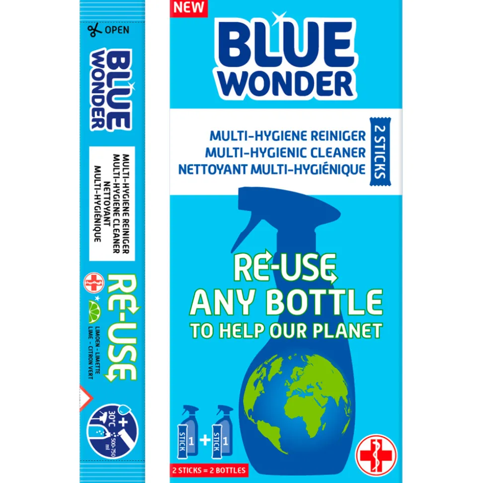 12x Blue Wonder Herbruikbare Sticks Multi-Hygiene 2 stuks