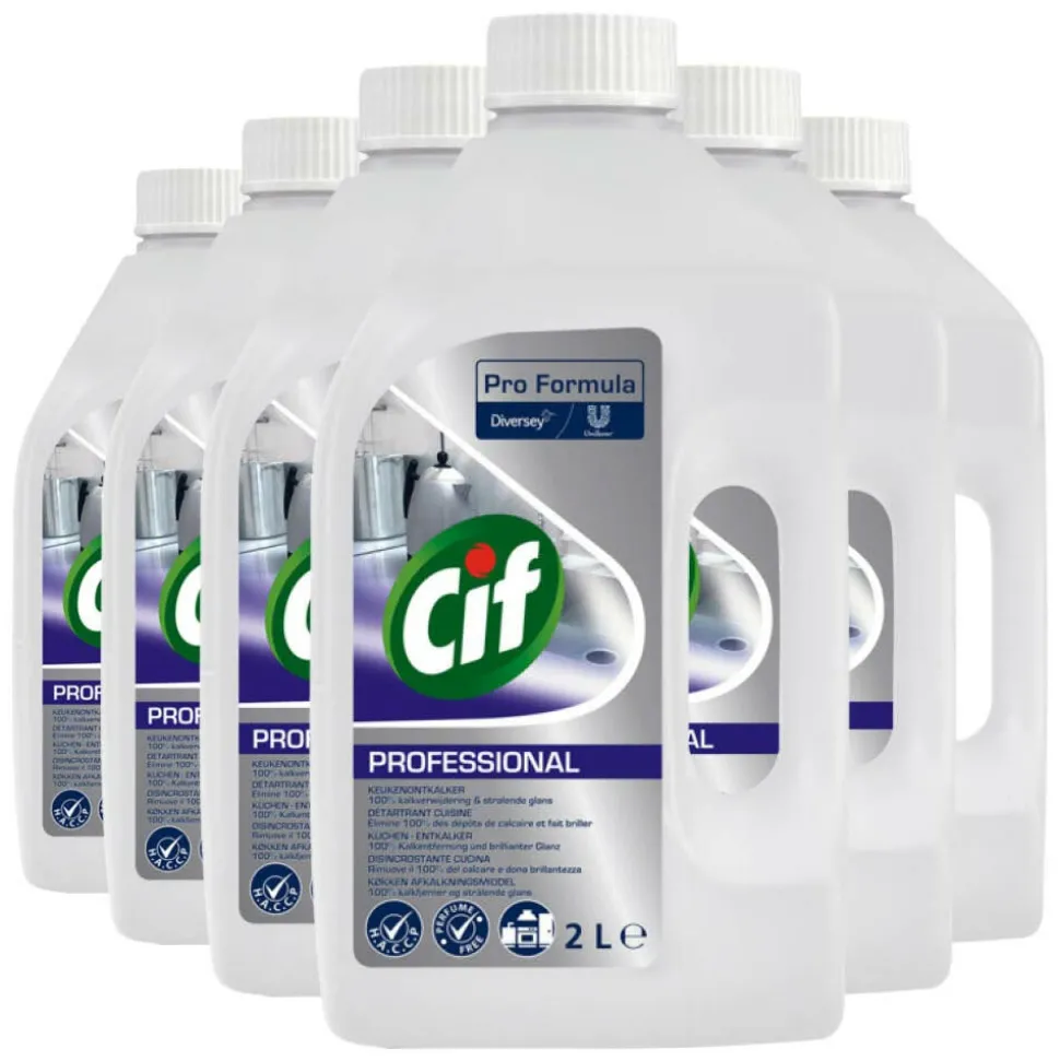 6x Cif Professional Keukenontkalker Pro Formula 2 liter