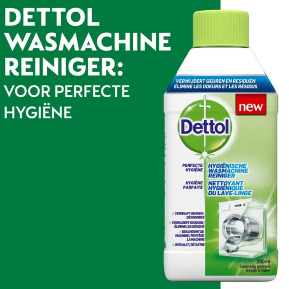 6x Dettol Wasmachine Reiniger Hygiënisch 250 ml