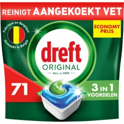 4x Dreft Vaatwastabletten All In One Original 71 stuks