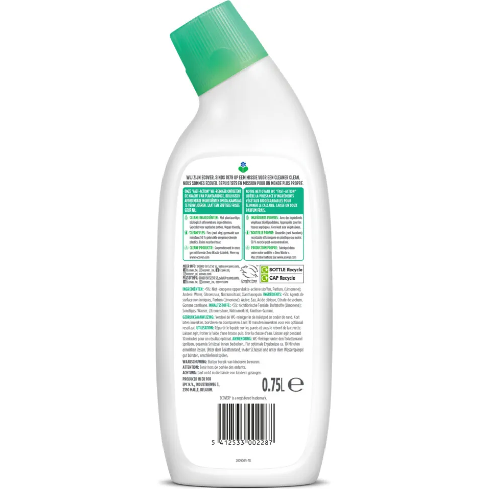 6x Ecover Toiletreiniger Dennenfris 750 ml