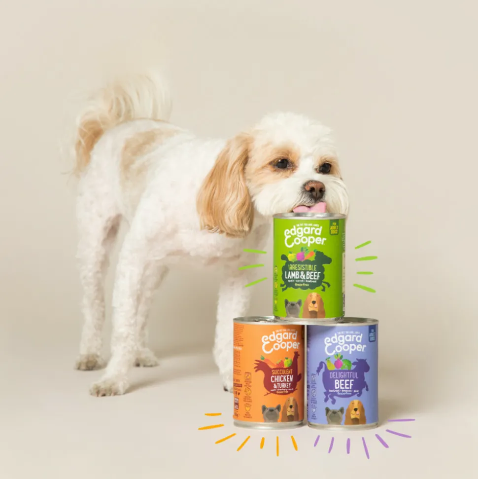 6x Edgard & Cooper Blik Vers Vlees Hondenvoer Rund 400 gr