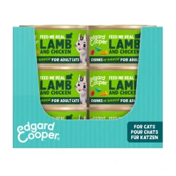 18x Edgard & Cooper Kattenvoer Chunks Lam - Kip 85 gr