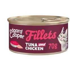 24x Edgard & Cooper Kattenvoer Fillets Tonijn - Kip 70 gr