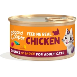 18x Edgard & Cooper Kattenvoer Chunks Kip 85 gr