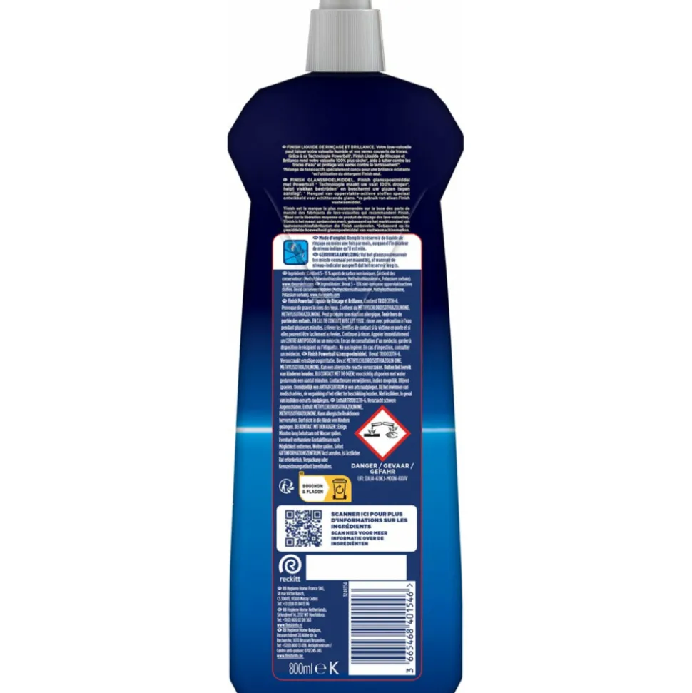 12x Finish Glansspoelmiddel Regular Dry Jet 800 ml