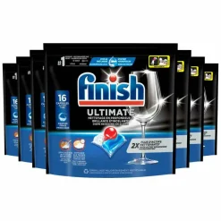 7x Finish Ultimate Vaatwastabletten Regular 16 stuks