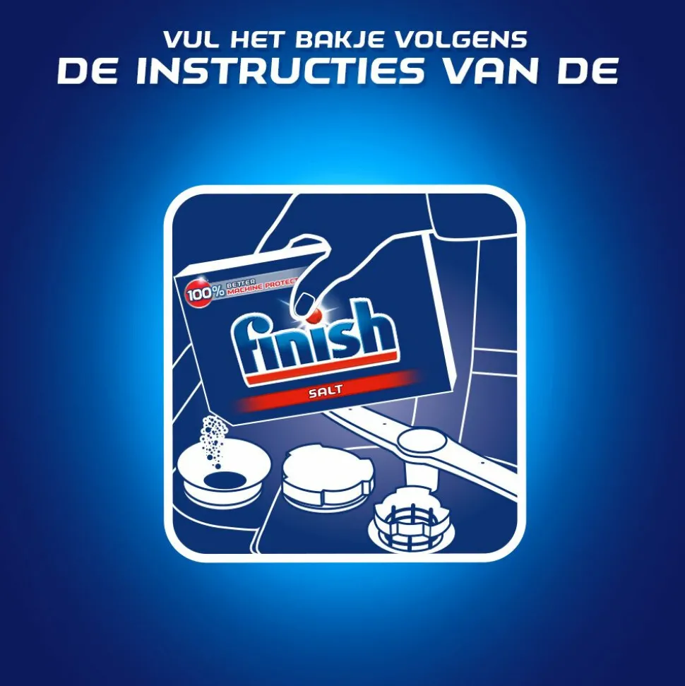 4x Finish Vaatwasmachine Zout 4 kg
