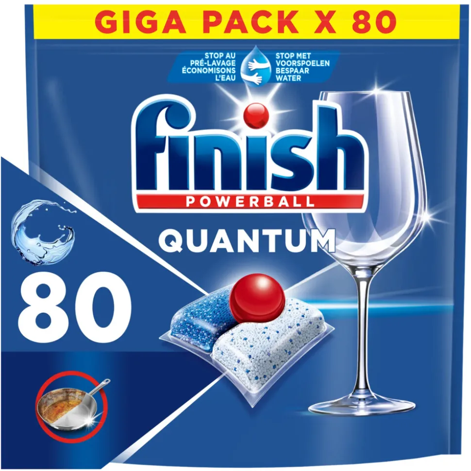 6x Finish Vaatwastabletten Quantum All in 1 Regular 80 stuks