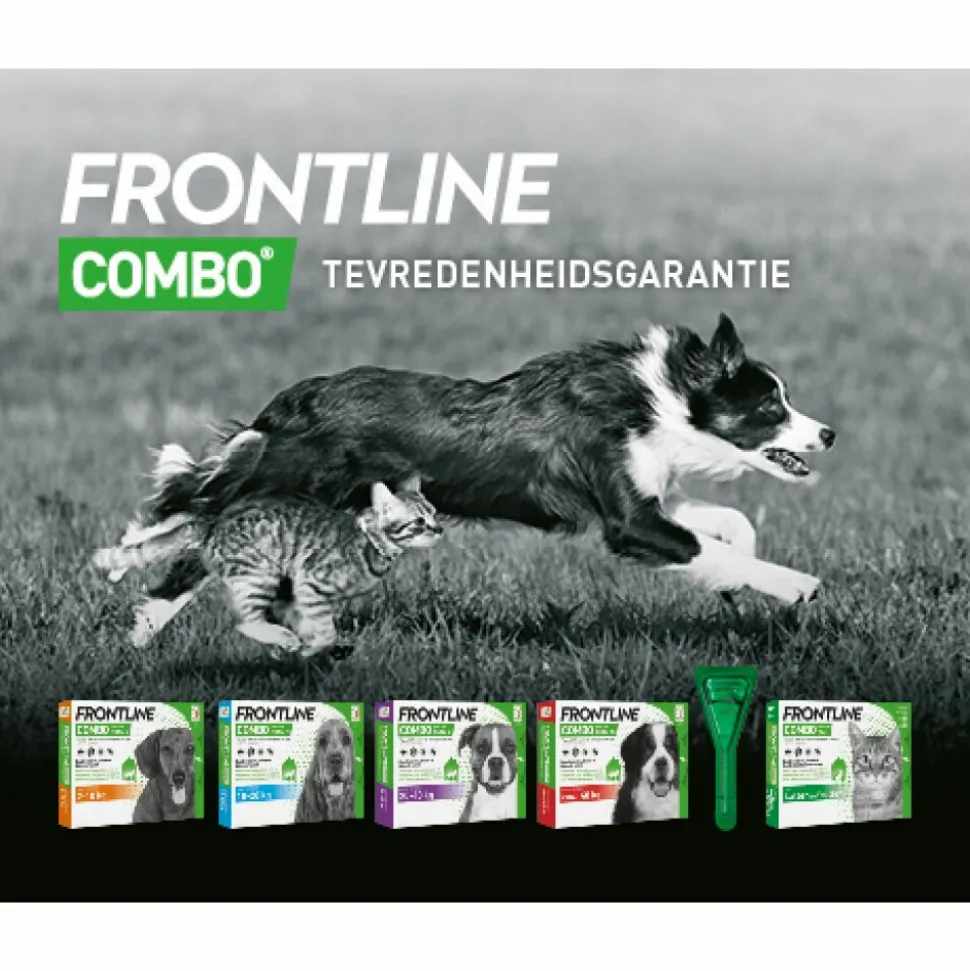 2x Frontline Combo Spot On Anti Vlooiendruppels Kat vanaf 1 kg 3 pipetten